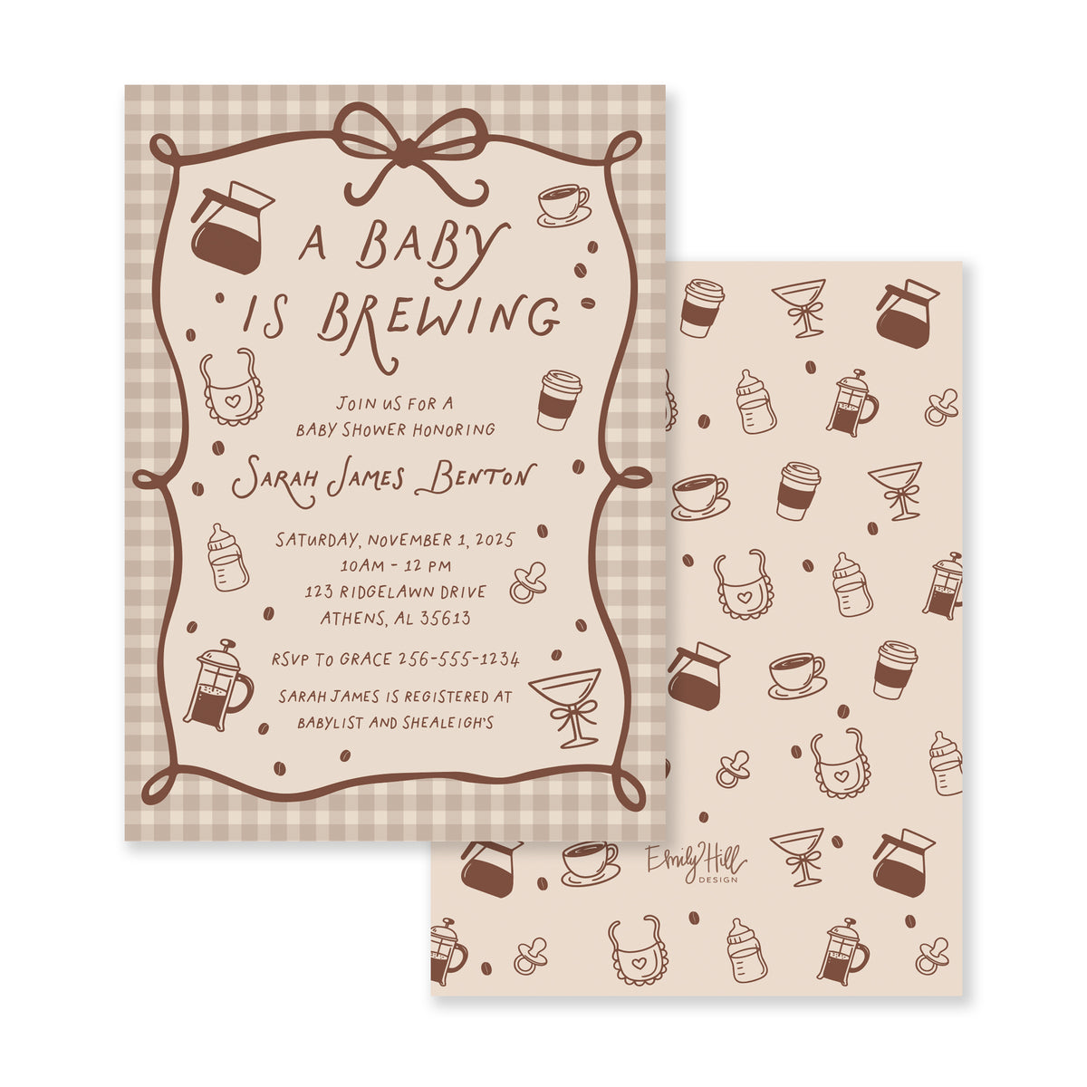 Baby Is Brewing Baby Shower Invitation