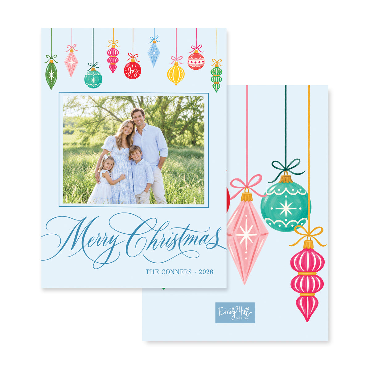 Festive Ornaments Christmas Card