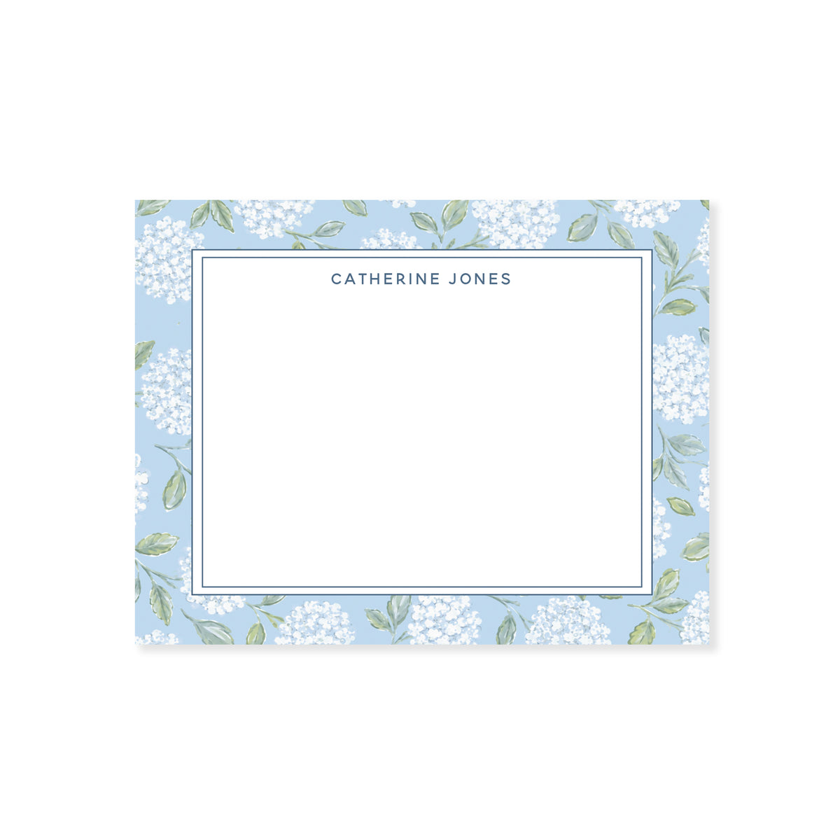 Hydrangea Notecard - Blue