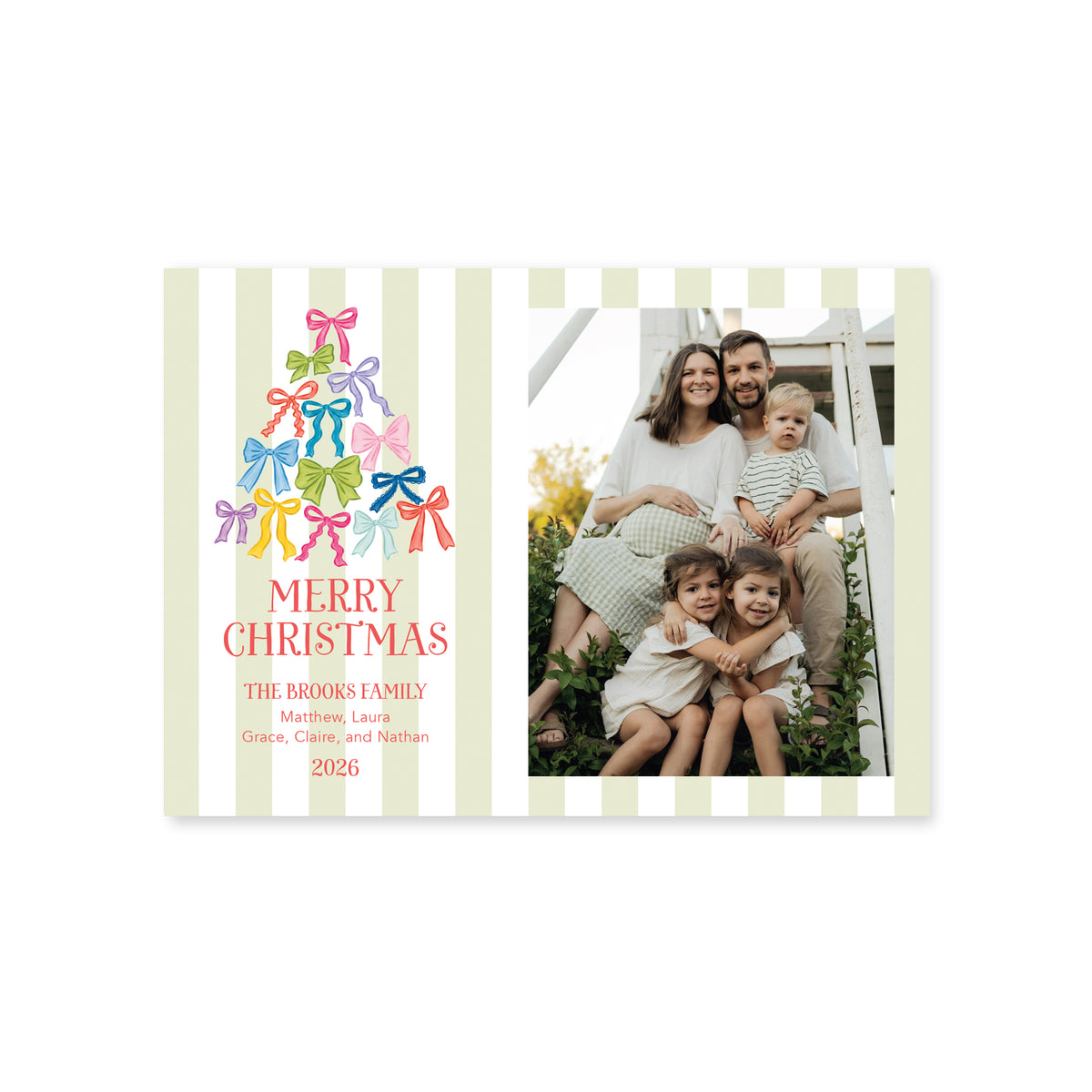 Bow Tree Christmas Card