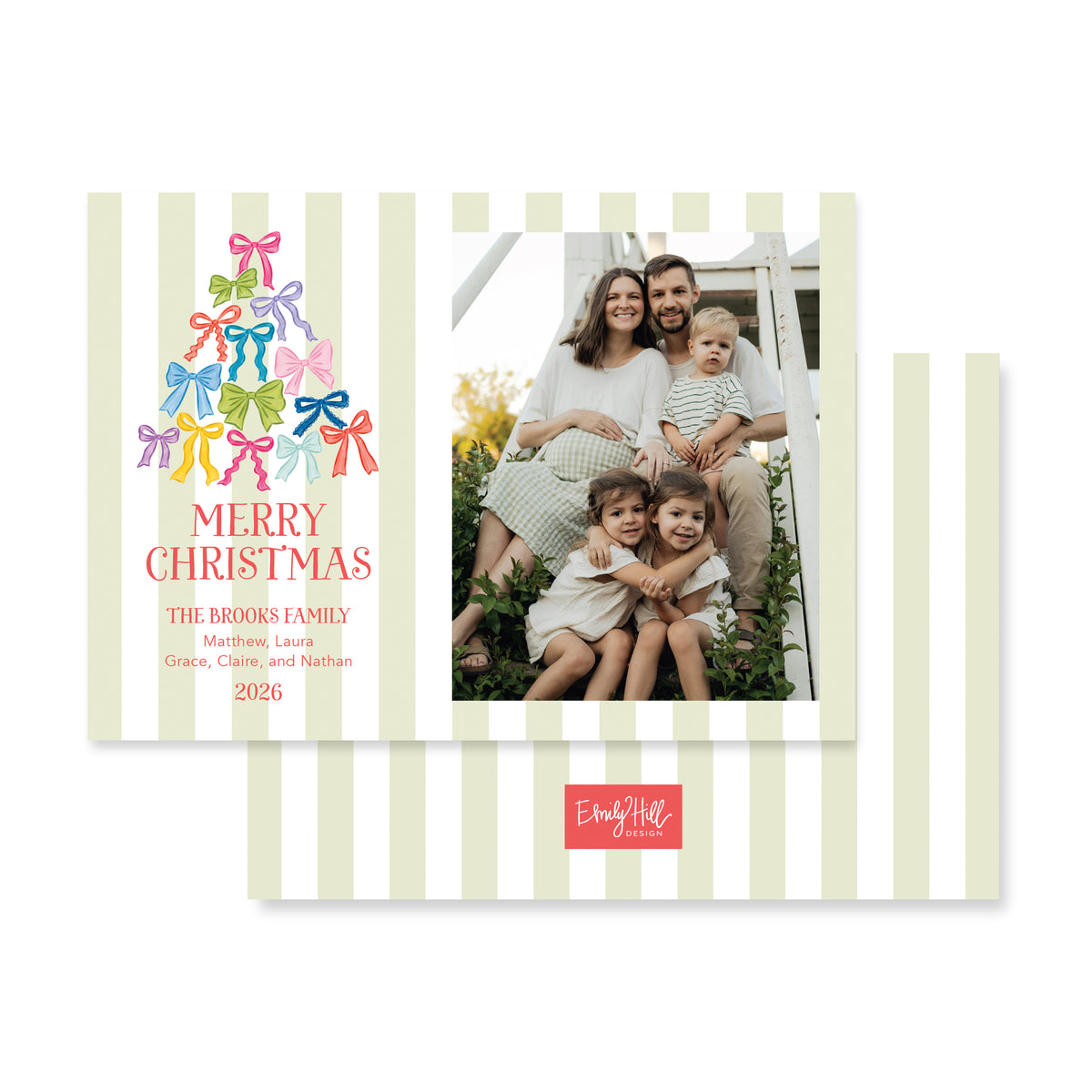 Bow Tree Christmas Card