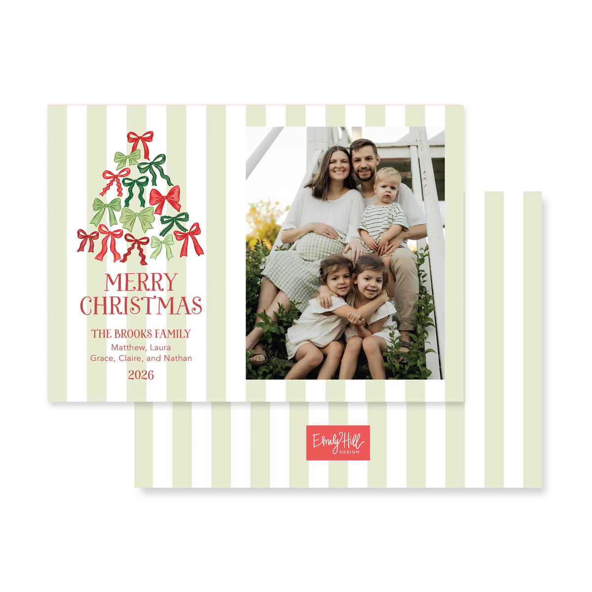 Bow Tree Christmas Card