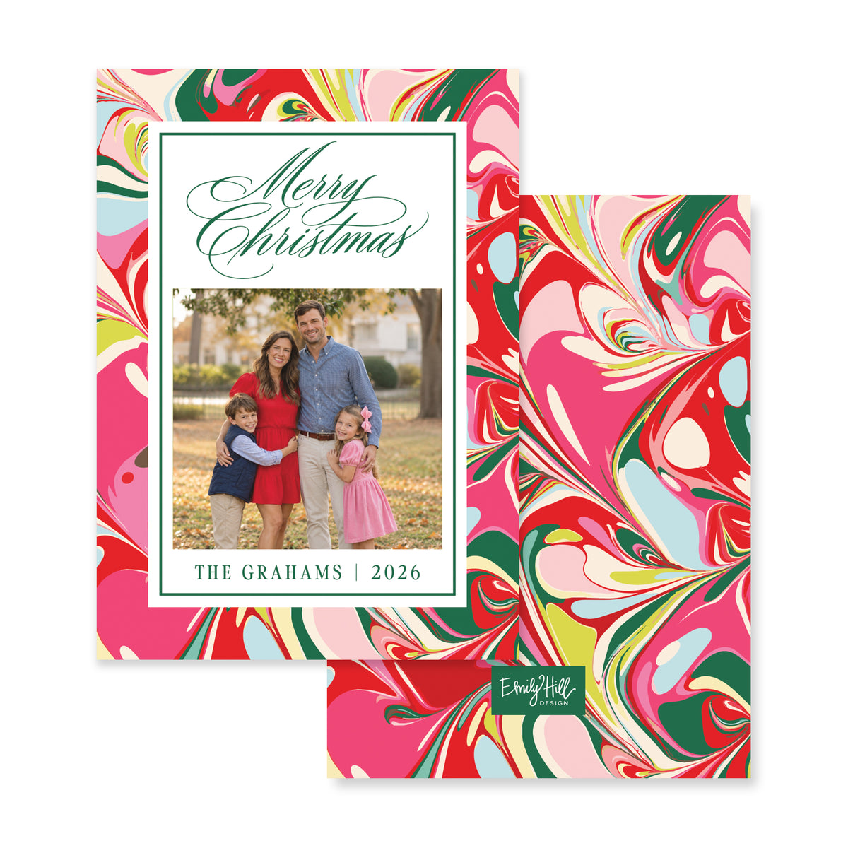 Merry Marble Christmas Card
