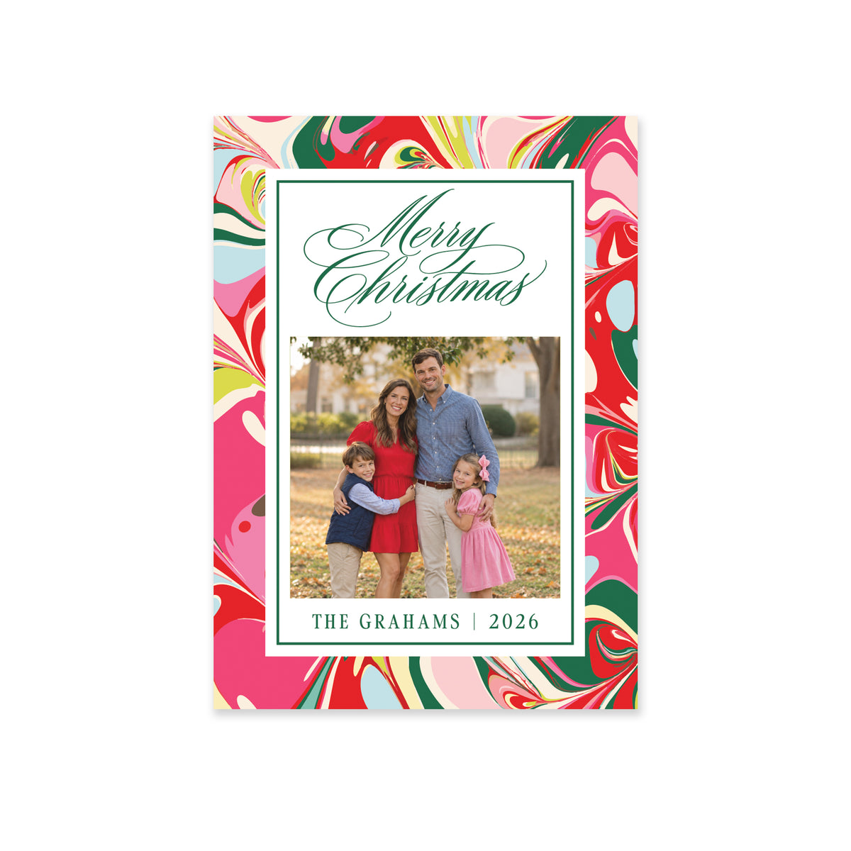 Merry Marble Christmas Card