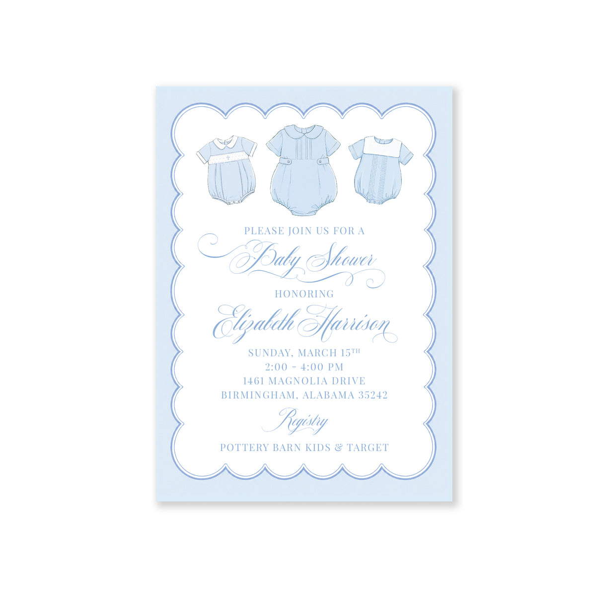Boy Bubbles Baby Shower Invitation
