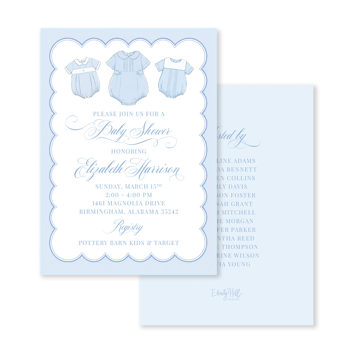 Boy Bubbles Baby Shower Invitation