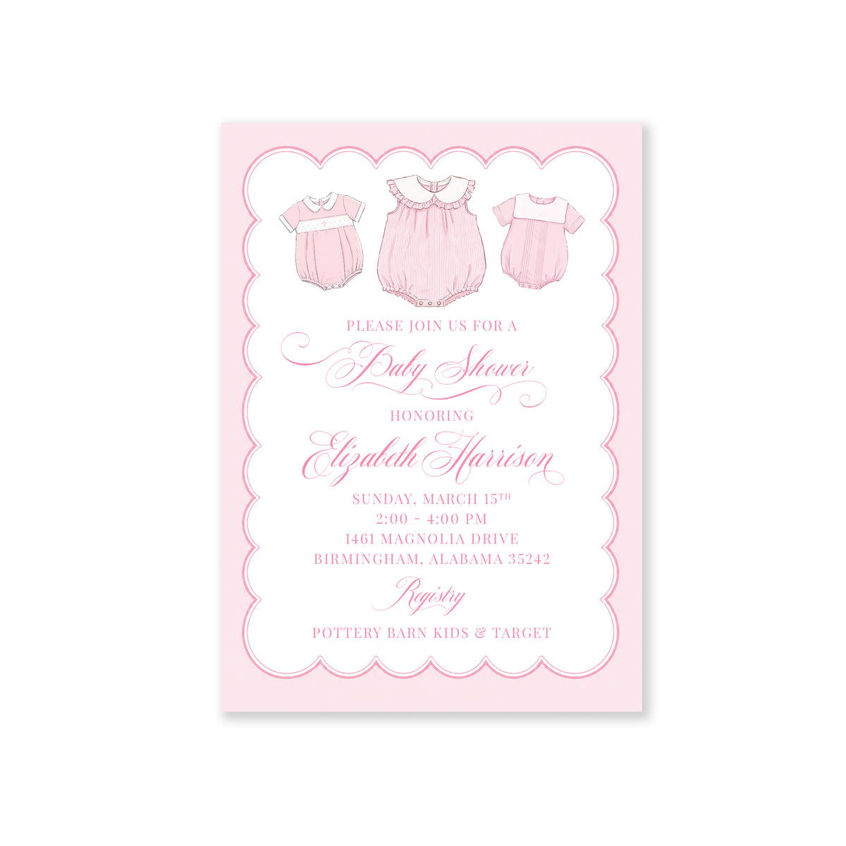 Girl Bubbles Baby Shower Invitation