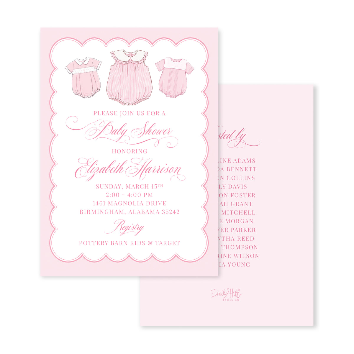 Girl Bubbles Baby Shower Invitation