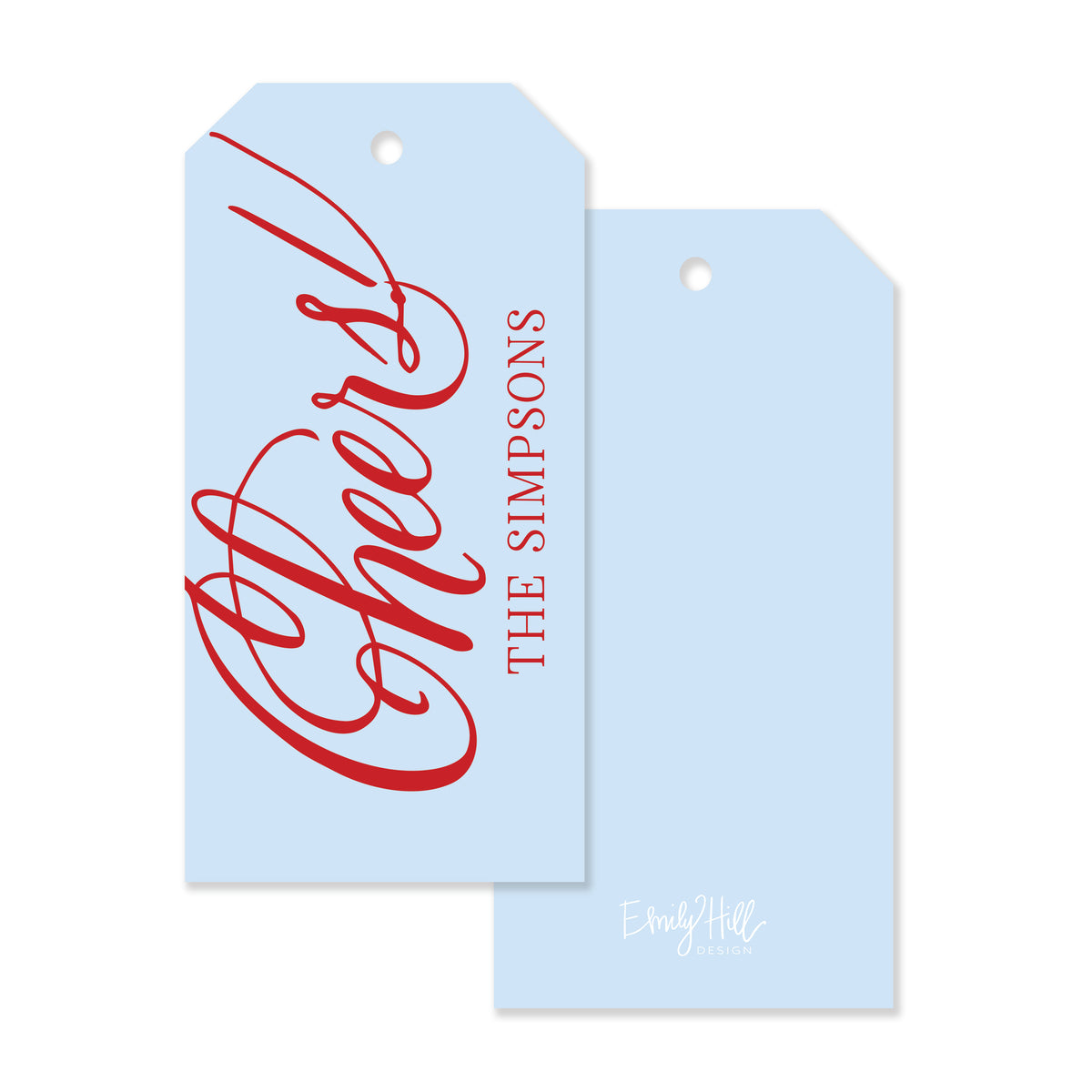 Cheers Holiday Gift Tag