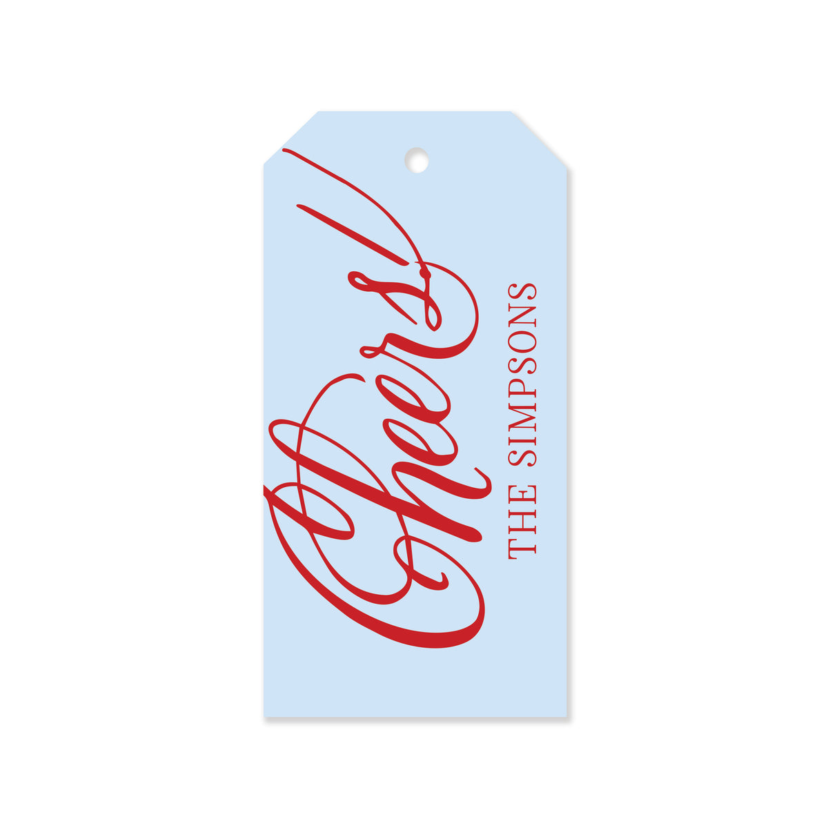 Cheers Holiday Gift Tag