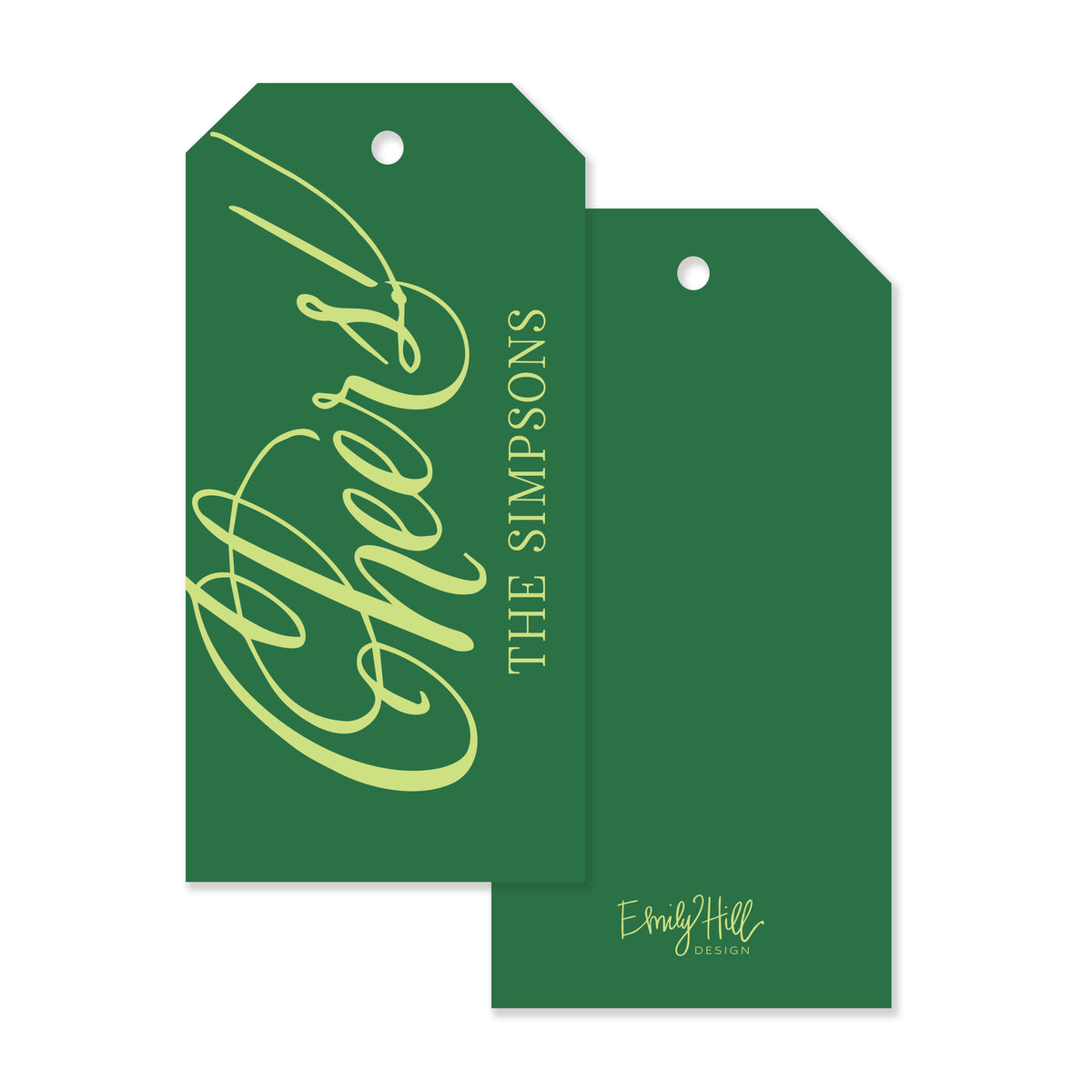 Cheers Holiday Gift Tag