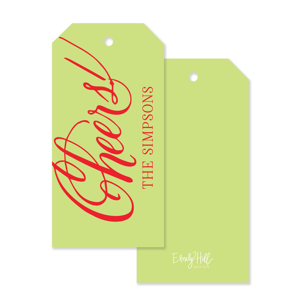 Cheers Holiday Gift Tag