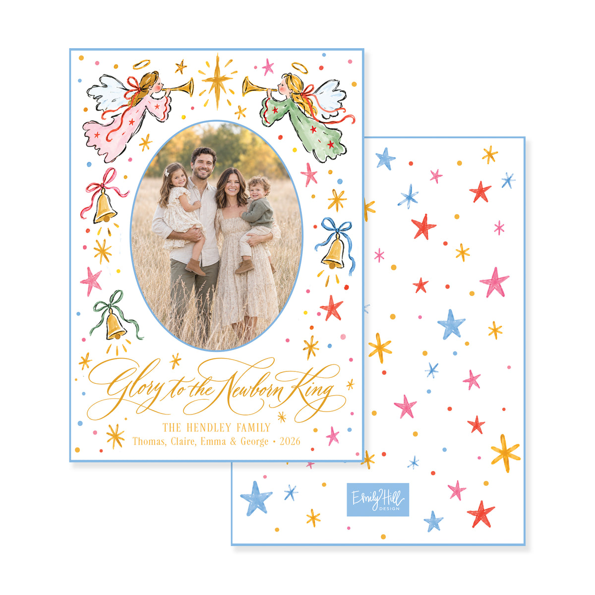 Christmas Angels Christmas Card