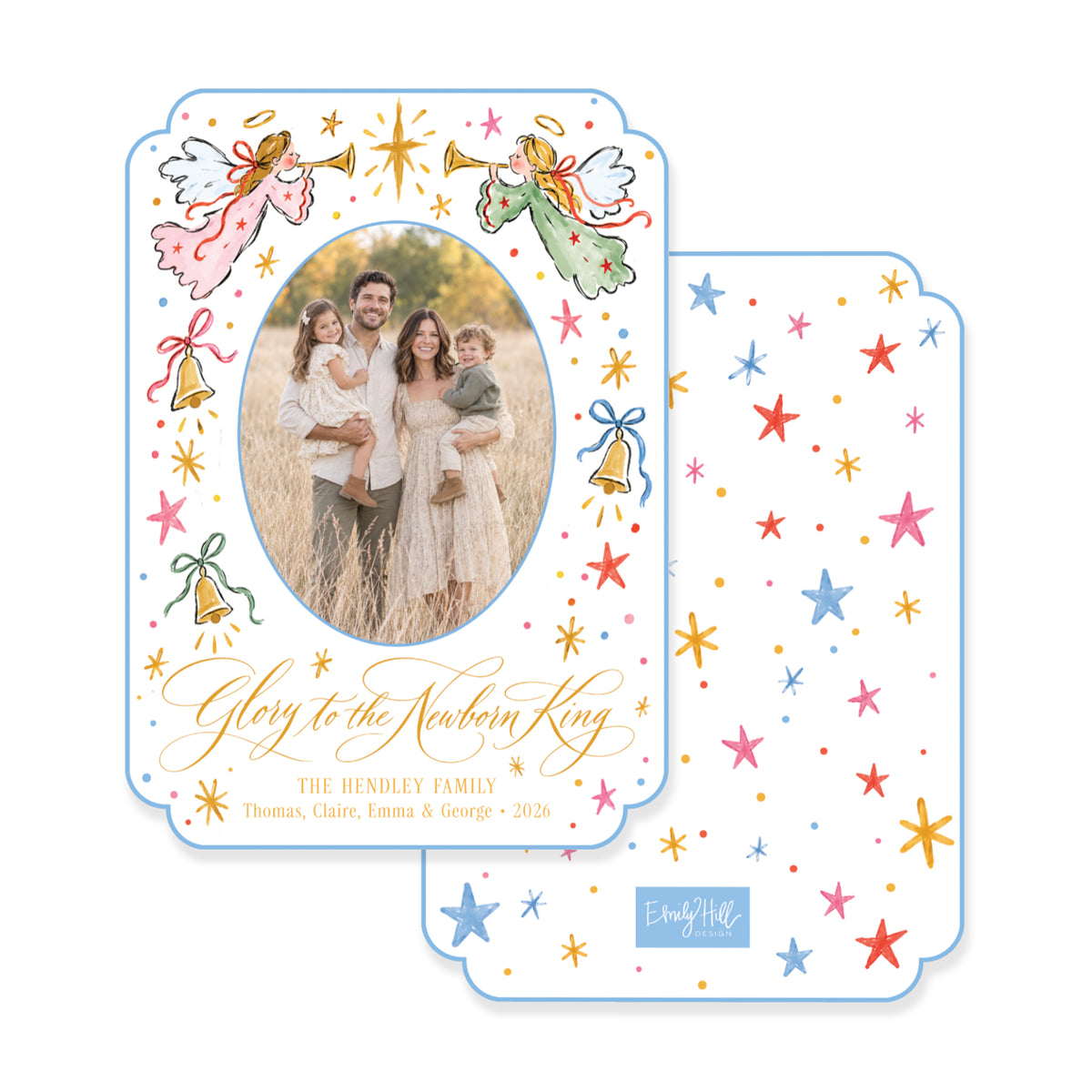 Christmas Angels Christmas Card