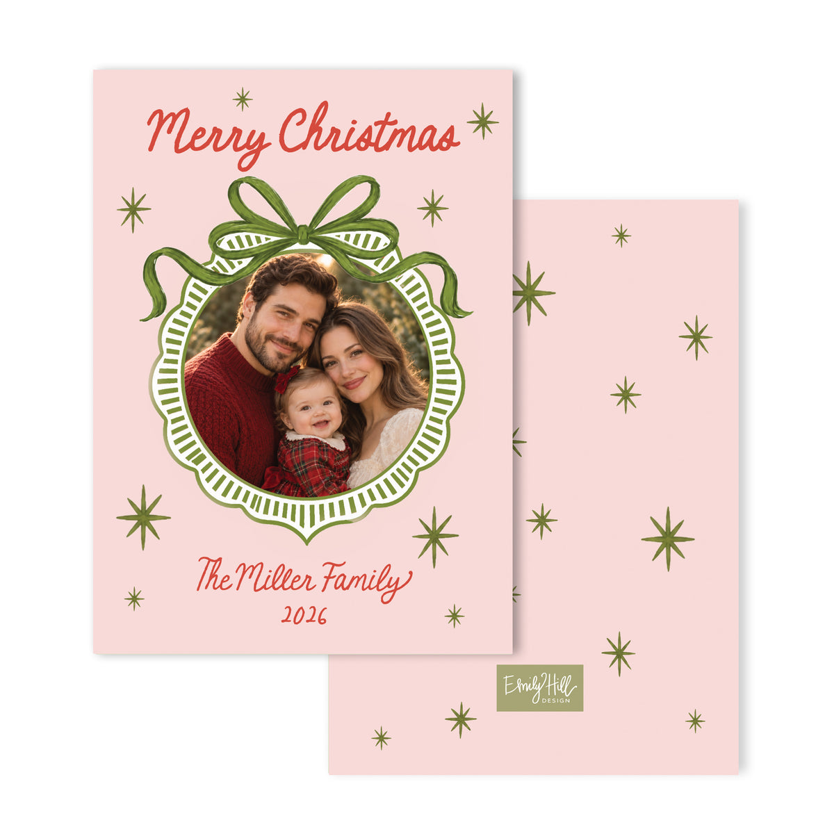 Evergreen Ornament Christmas Card