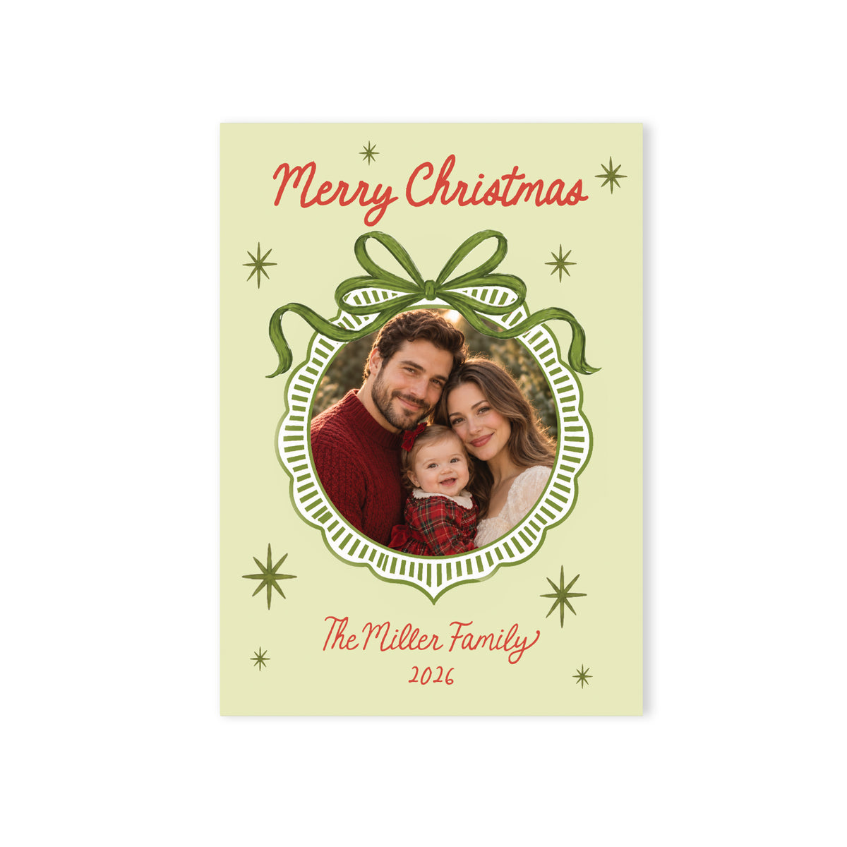 Evergreen Ornament Christmas Card