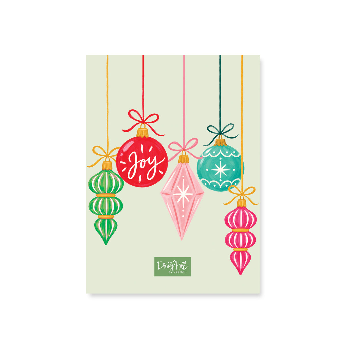 Festive Ornaments Christmas Card
