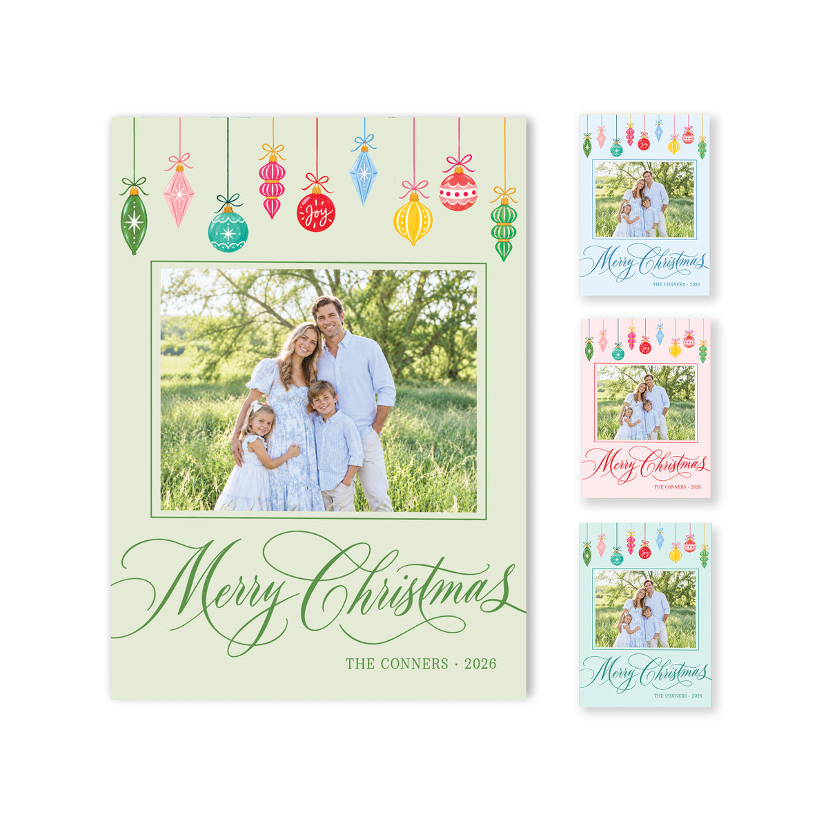 Festive Ornaments Christmas Card
