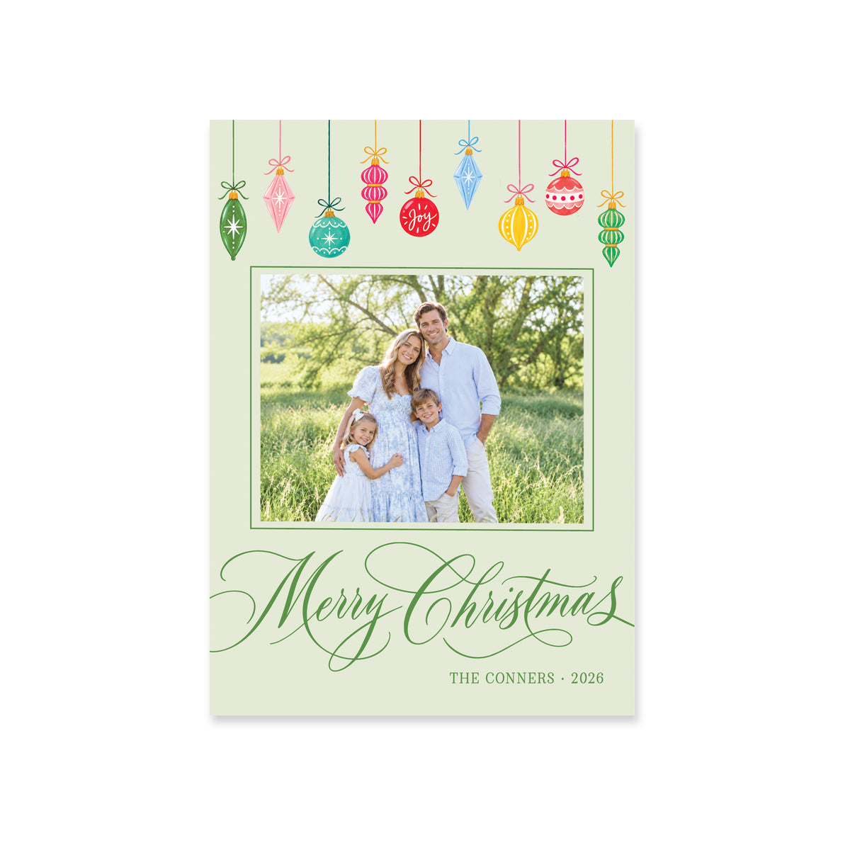 Festive Ornaments Christmas Card