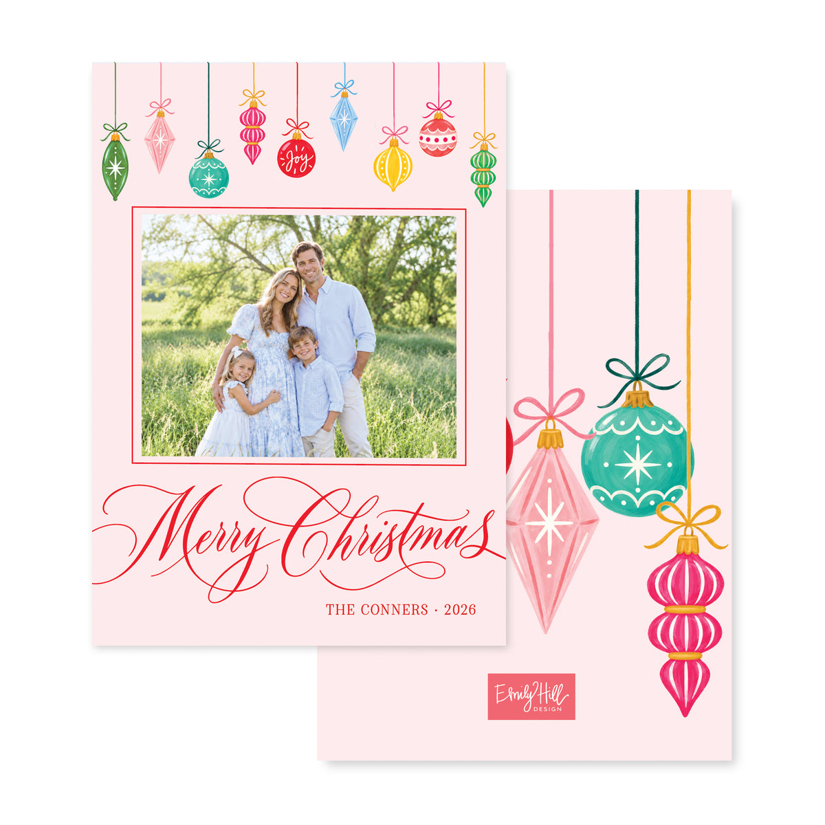 Festive Ornaments Christmas Card