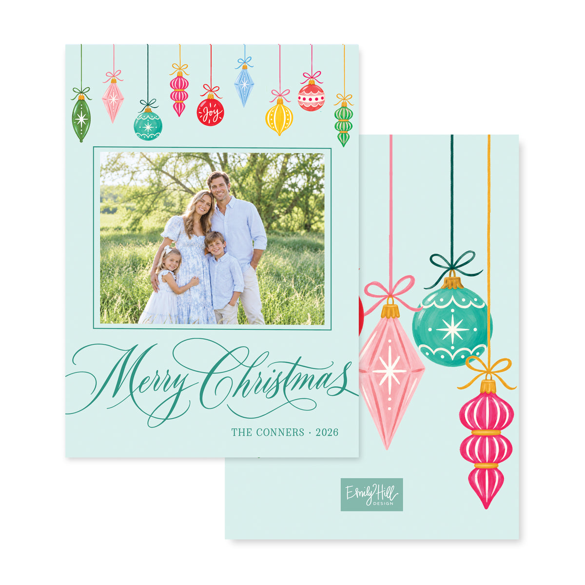 Festive Ornaments Christmas Card