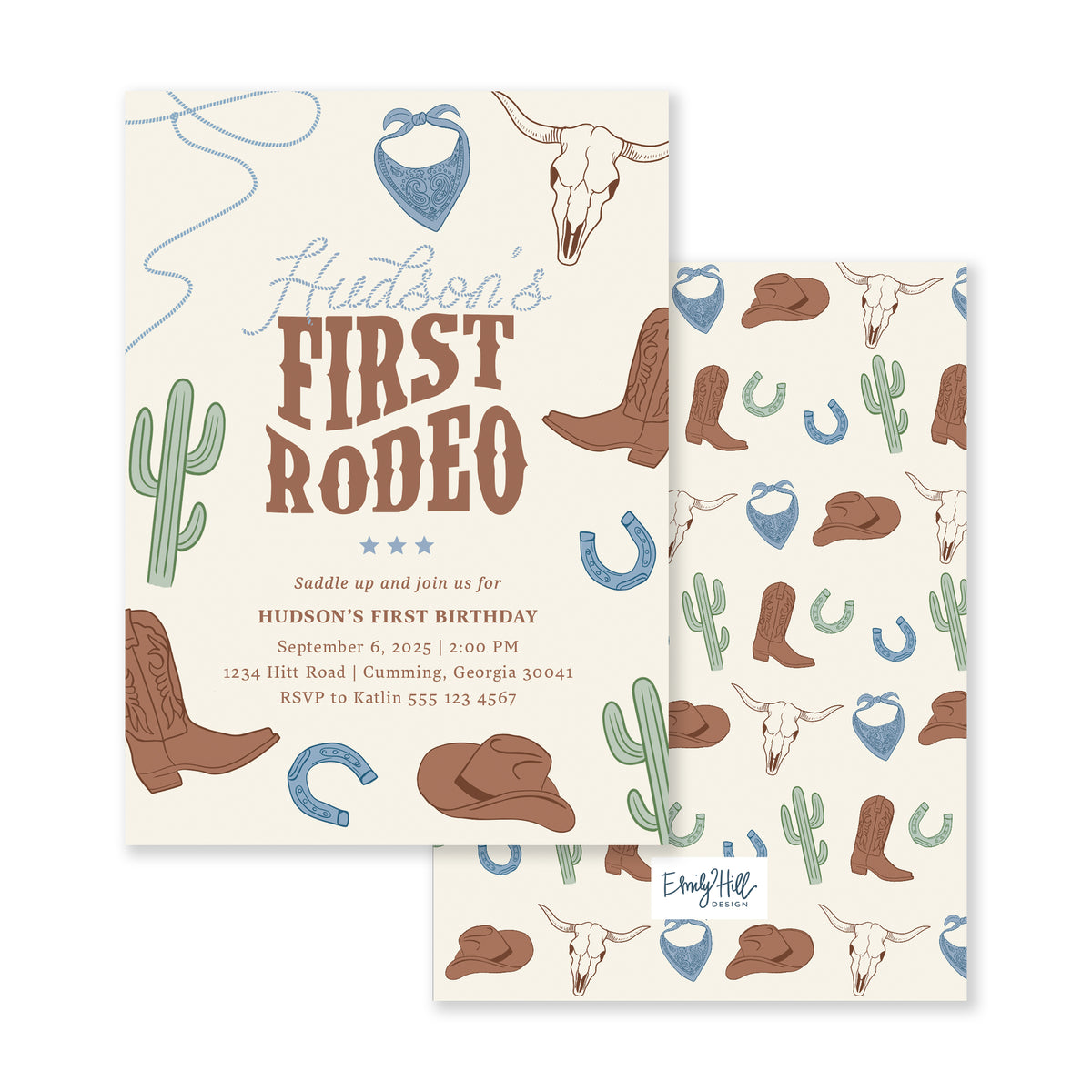 First Rodeo Birthday Invitation