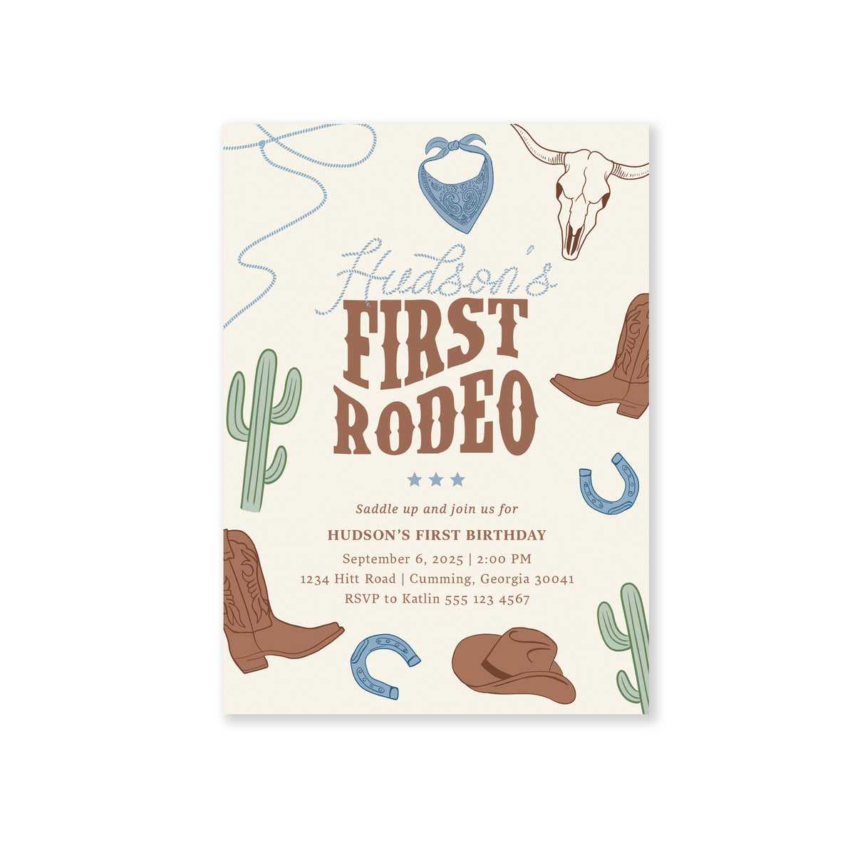 First Rodeo Birthday Invitation