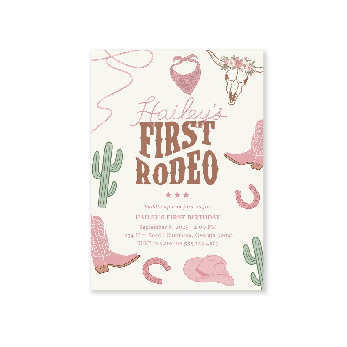 First Rodeo Birthday Invitation