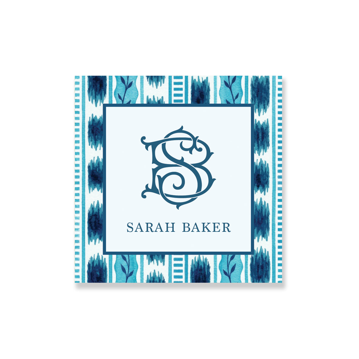 Vineyard Stripe Enclosure Card - Teal