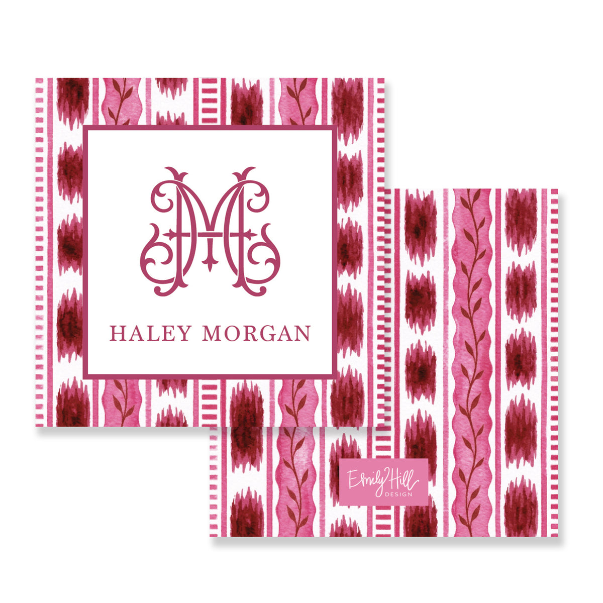 Vineyard Stripe Enclosure Card - Pink
