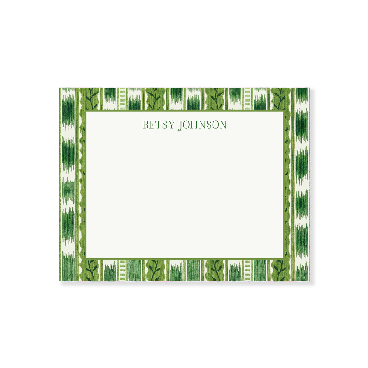 Vineyard Stripe Notecard - Green