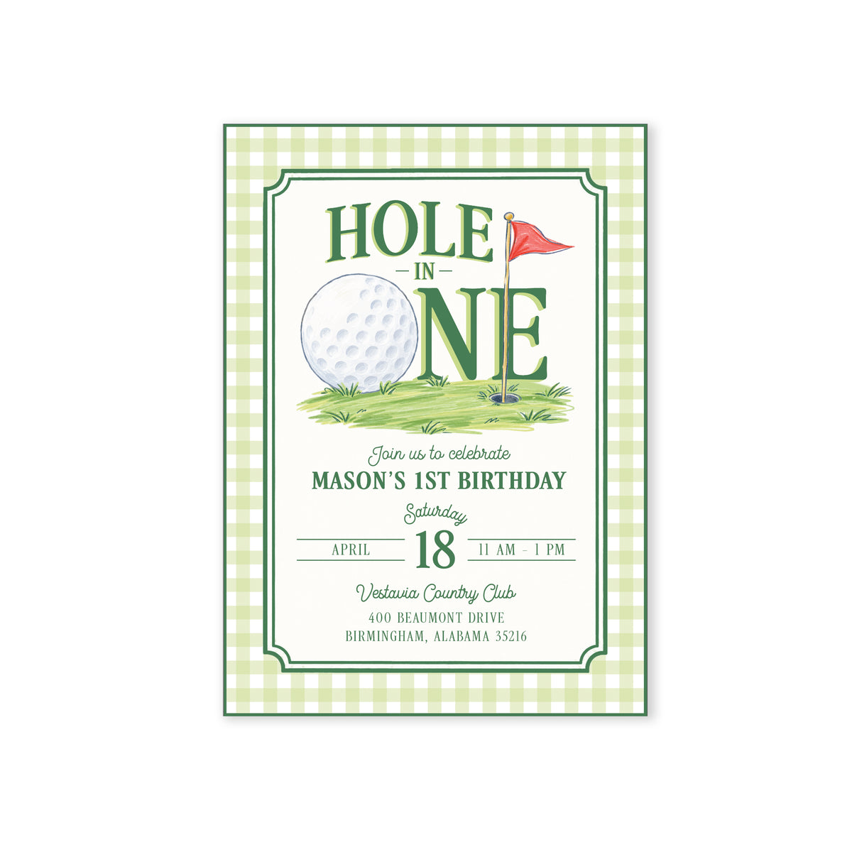 Hole-In-One Birthday Invitation