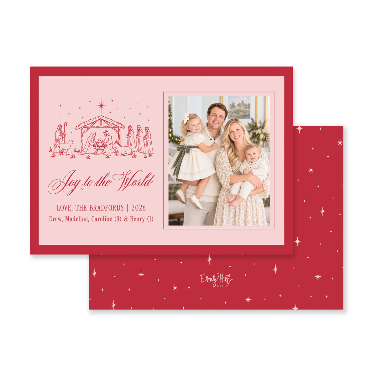 Horizontal Nativity Christmas Card