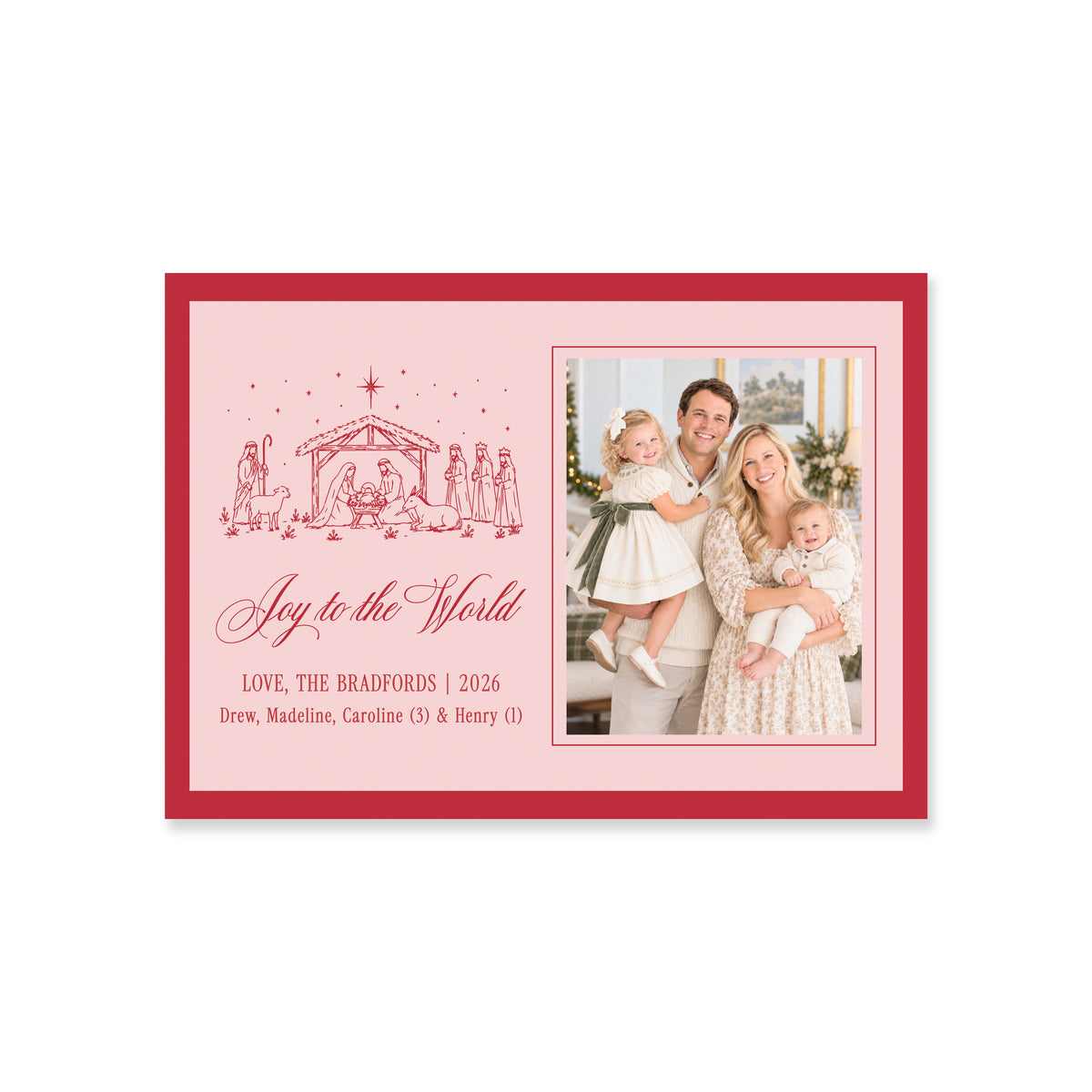 Horizontal Nativity Christmas Card