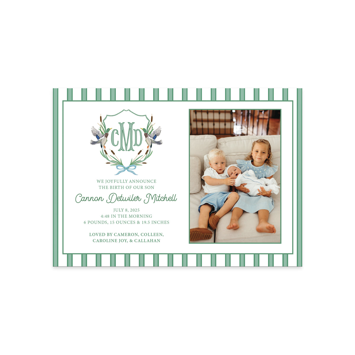 Mallard Crest Birth Announcement