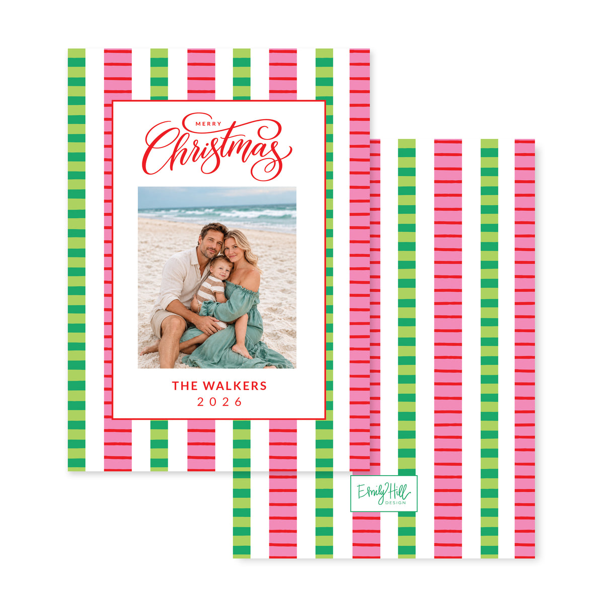 Merry Stripe Christmas Card