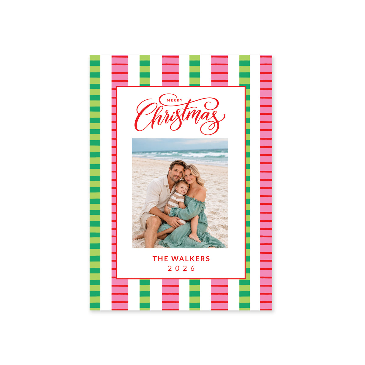 Merry Stripe Christmas Card