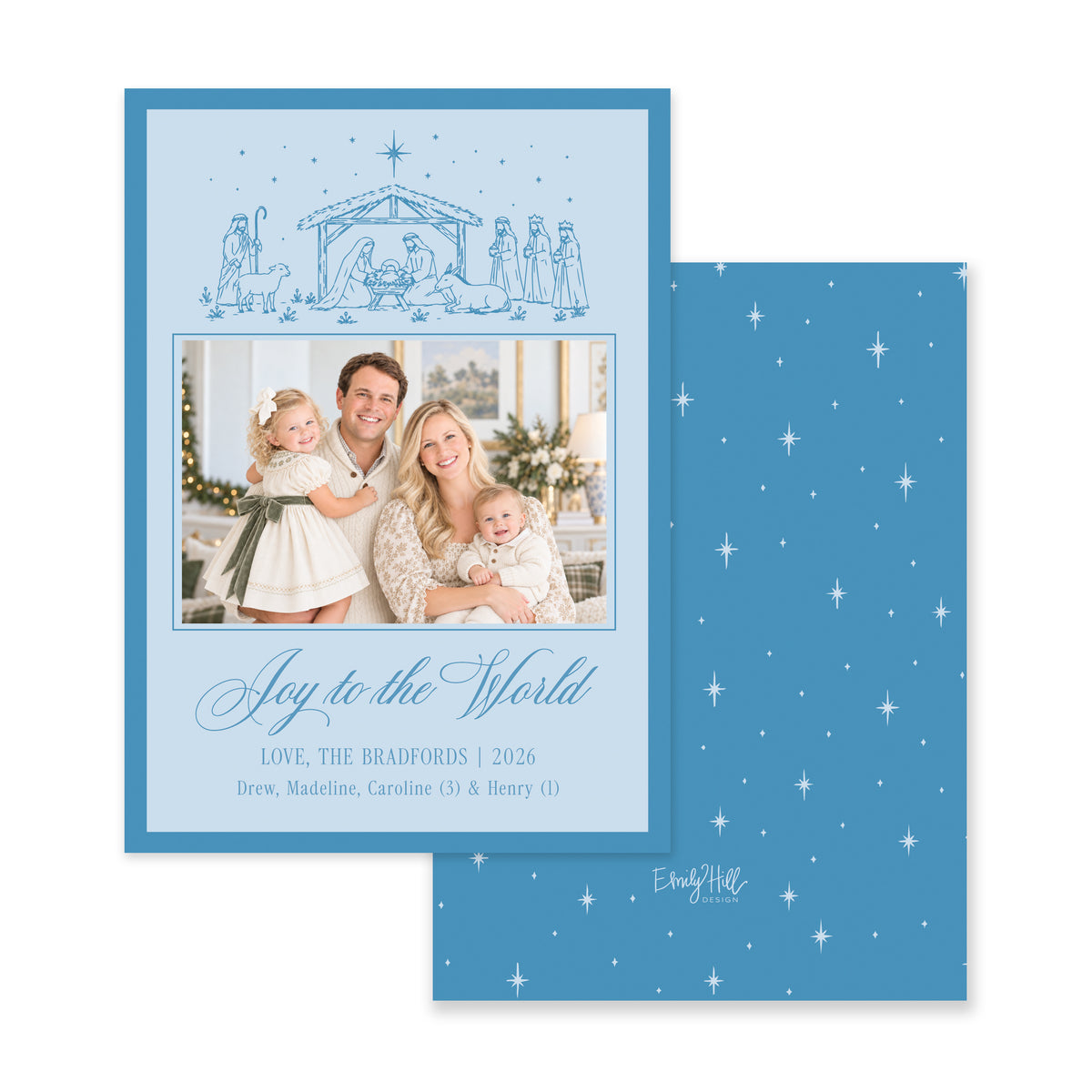 Vertical Nativity Christmas Card