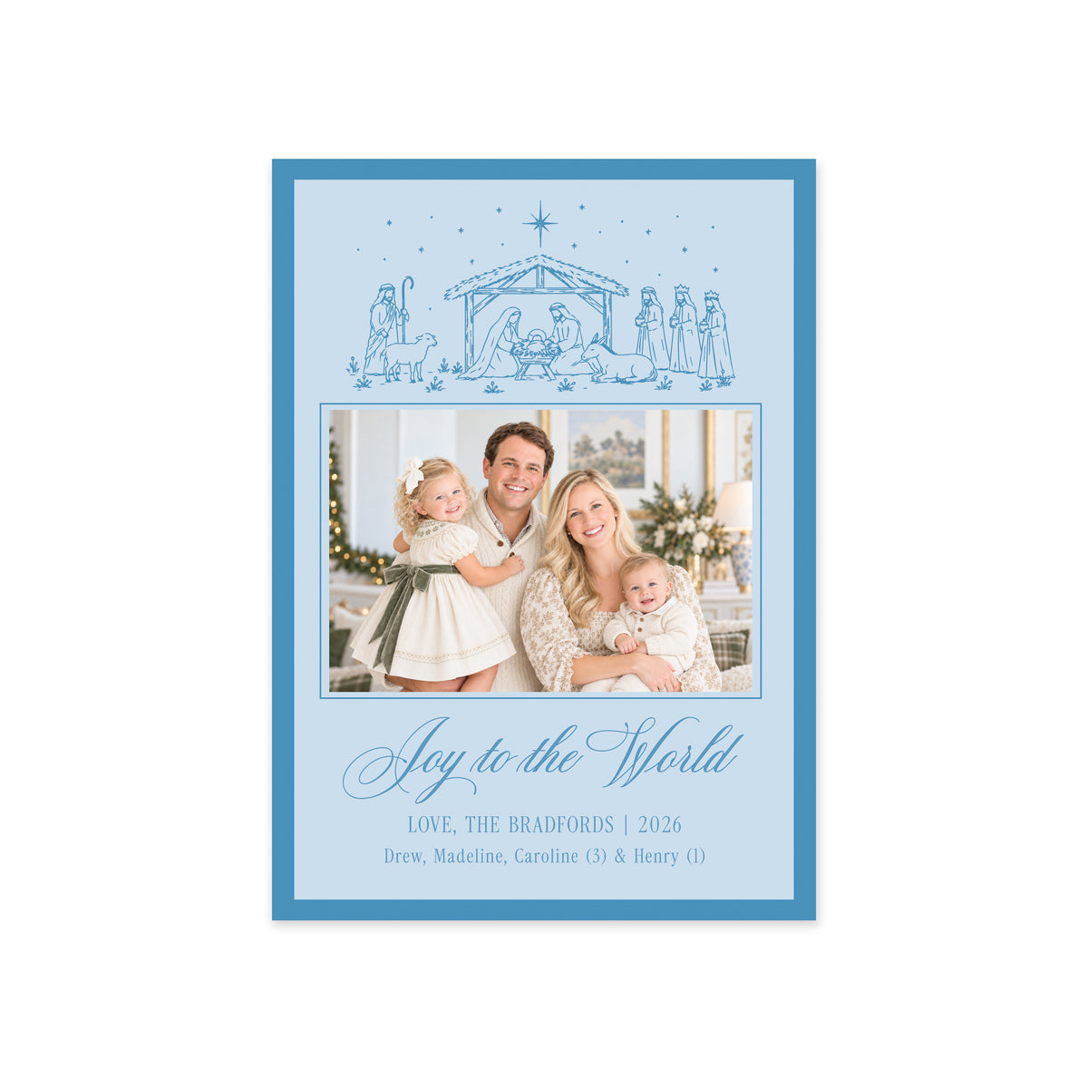 Vertical Nativity Christmas Card