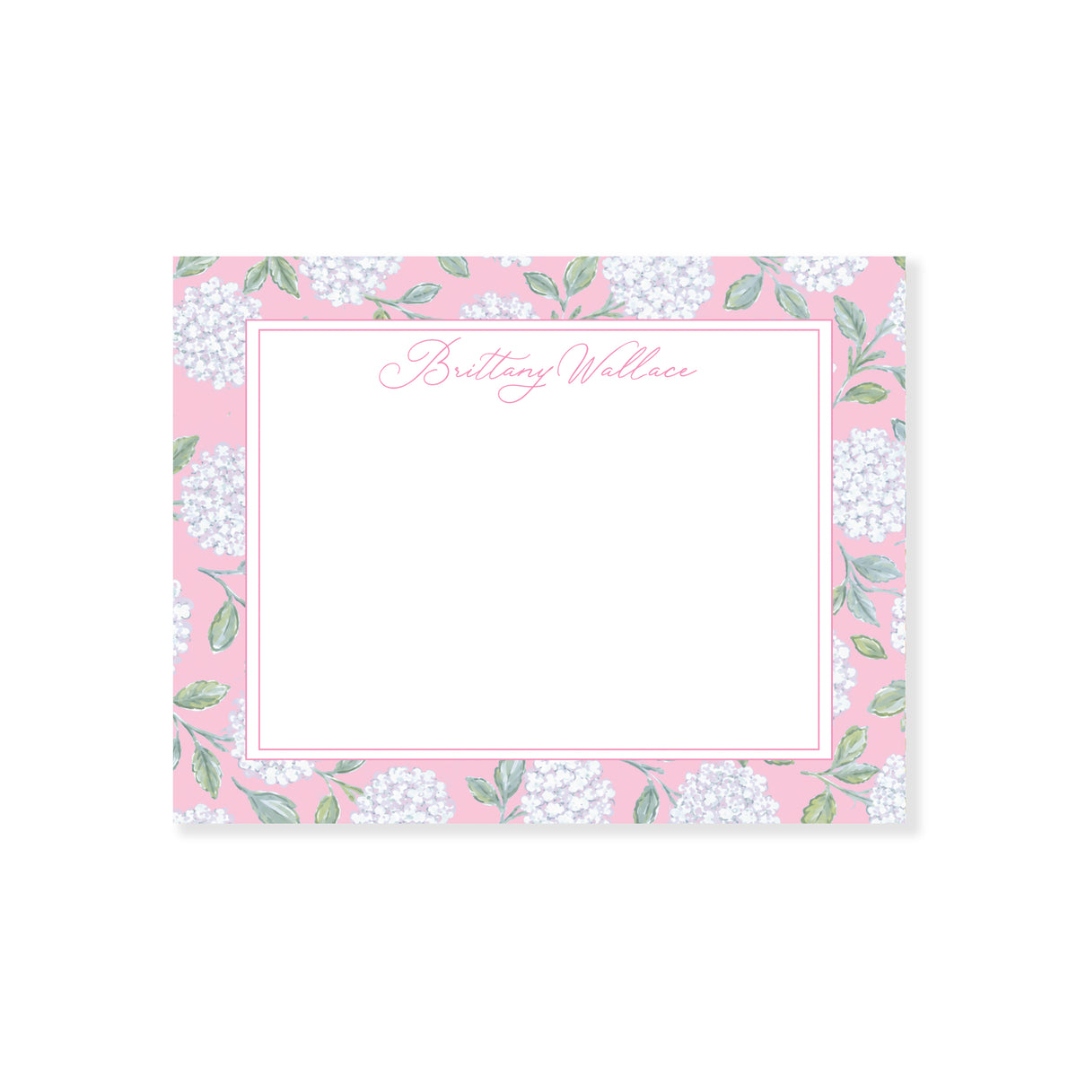 Hydrangea Notecard - Pink