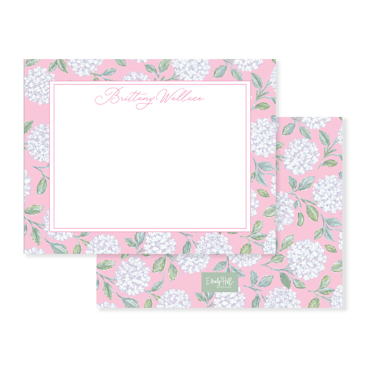 Hydrangea Notecard - Pink