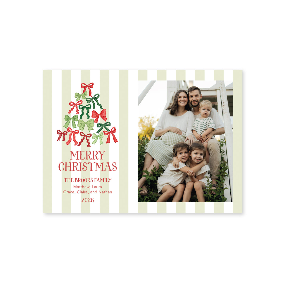 Bow Tree Christmas Card