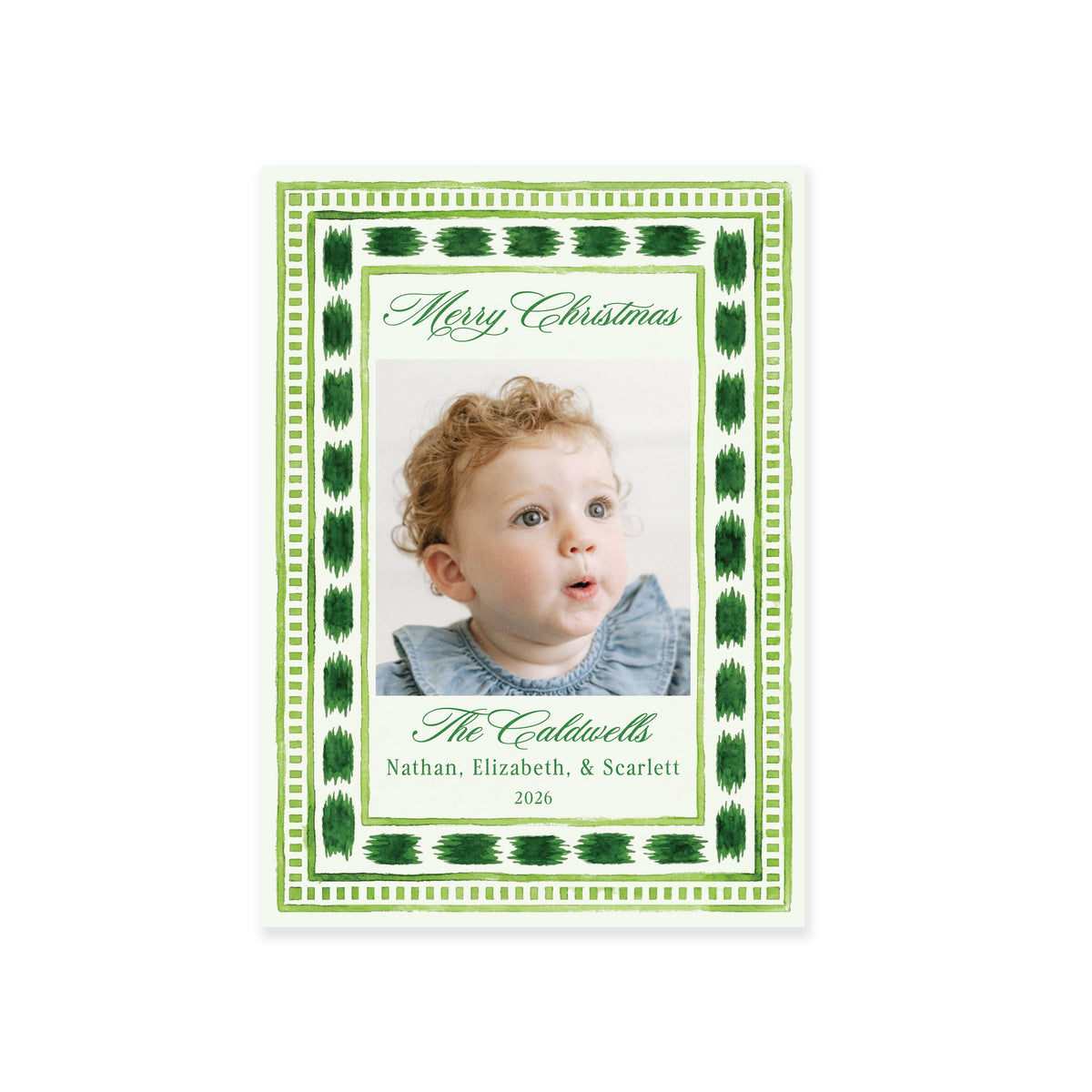 Vineyard Stripe Christmas Card