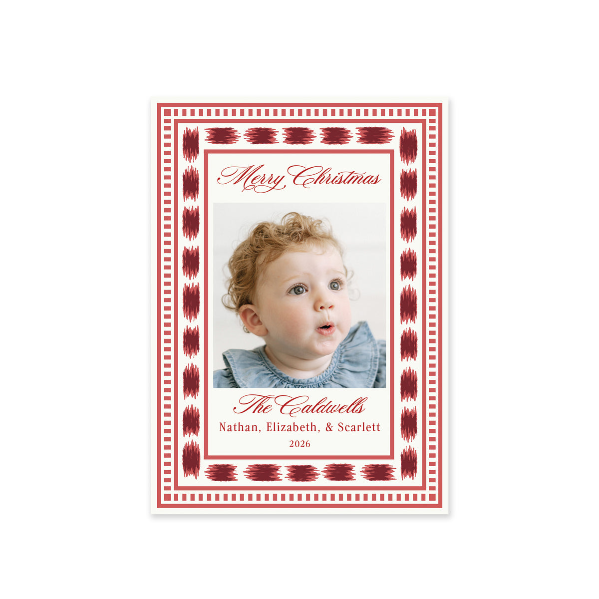 Vineyard Stripe Christmas Card